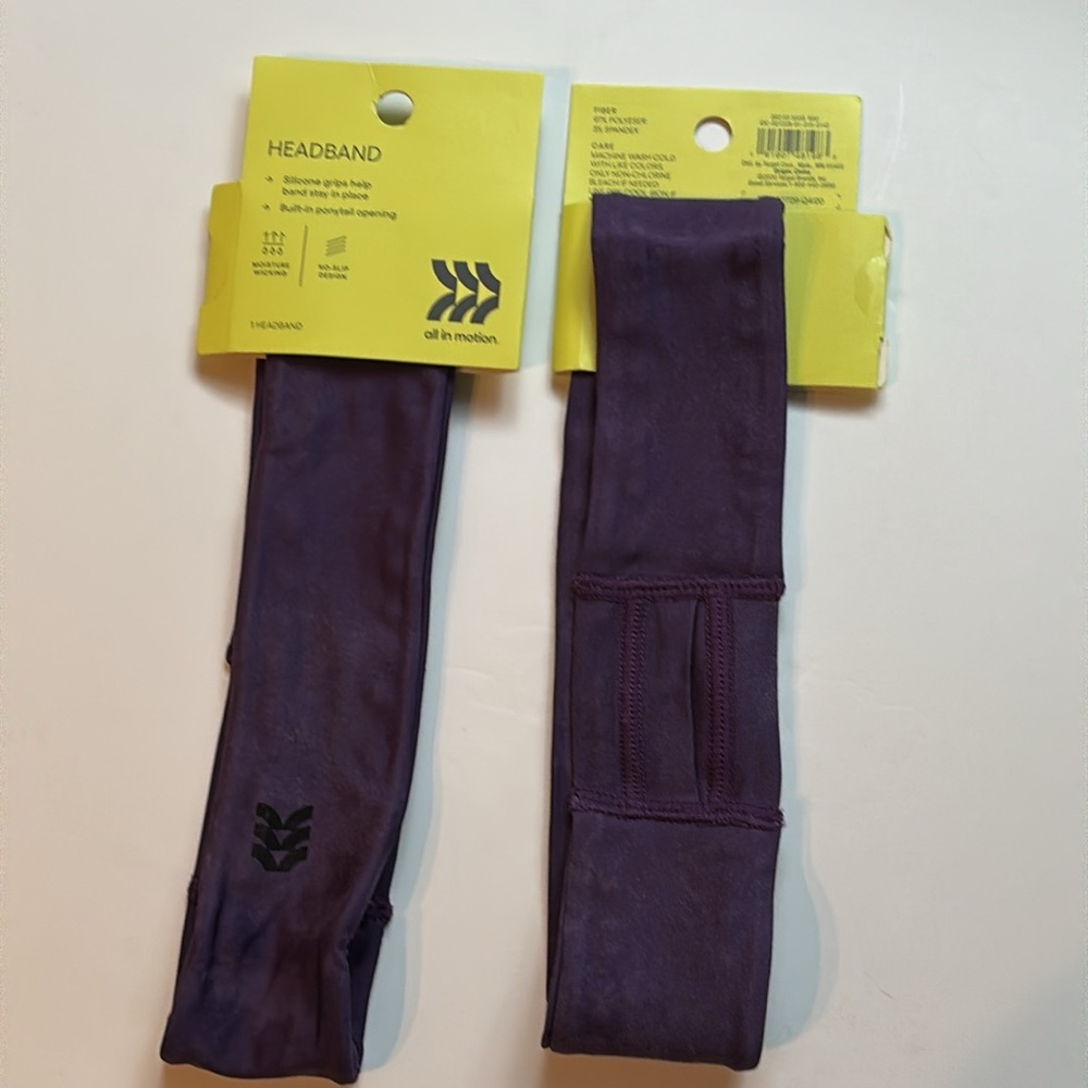 All in Motion Purple Headband Set of 2
